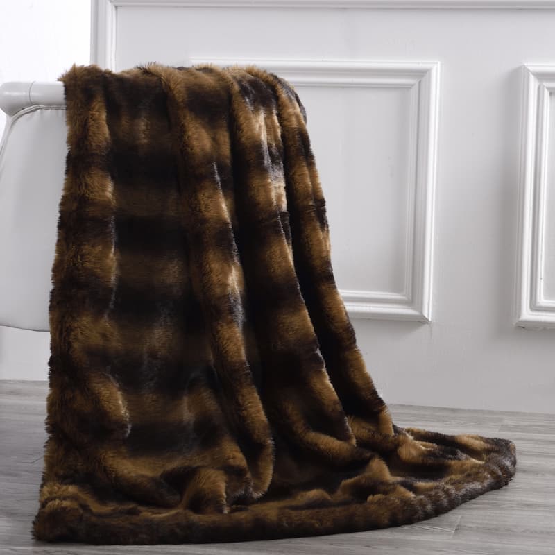 Modern Threads Faux Fur Braided Reverse To Flannel Throw - 50" x 60"