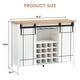 preview thumbnail 20 of 19, Farmhouse 47'' Wine Bar Cabinet Buffet Sideboard Cabinet with 16 Bottle Wine Rack - 15.7"D x 47.2"W x 34.61"H