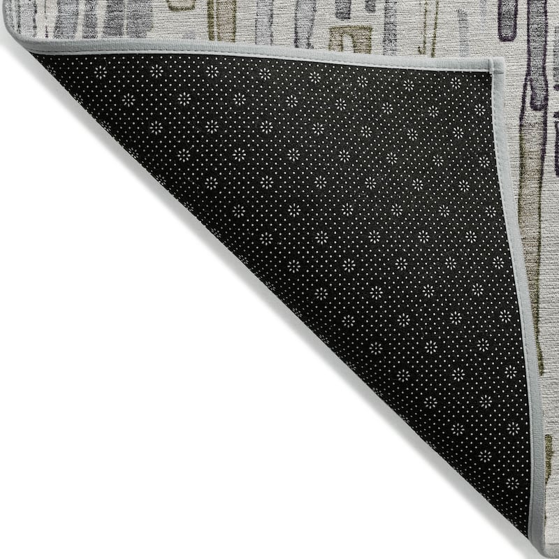 HomeRoots Striped Modern Rectangle Outdoor Rug