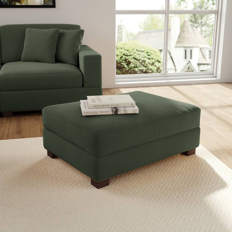 Rectangular Corduroy Oversized Ottoman