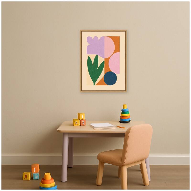 Kate and Laurel Flowers by Laura Moss Framed Canvas Wall Art Print