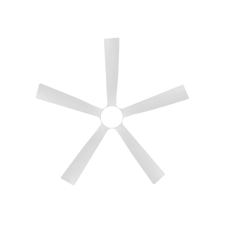 WINGBO 52" Solid Wood DC Motor Integrated LED Hugger Ceiling Fan with Remote