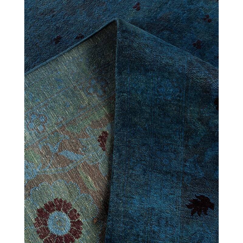Fine Vibrance One-of-a-Kind Hand-Knotted Area Rug - Gray, 10' 0" x 14' 3" - 10' 0" x 14' 3"