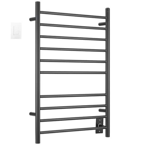 Ancona 10-Bar Wall Mount Towel Warmer in Matte Black with WiFi timer - On  Sale - Bed Bath u0026 Beyond - 34182801