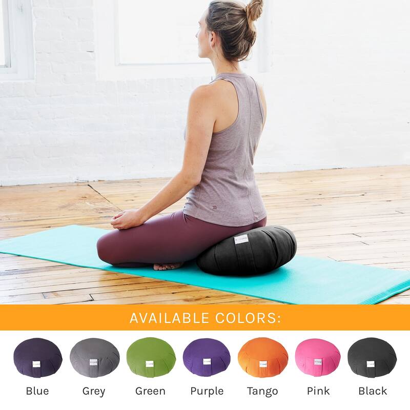 Sol Living Round Cotton Zafu Cushion Yoga Accessory