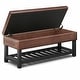 preview thumbnail 20 of 136, WYNDENHALL Essex 44 inch Wide Transitional Rectangle Ottoman Bench