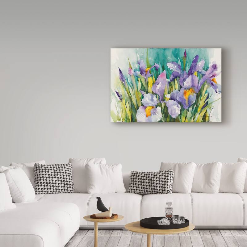 Annelein Beukenkamp 'Purple Irises' Canvas Art