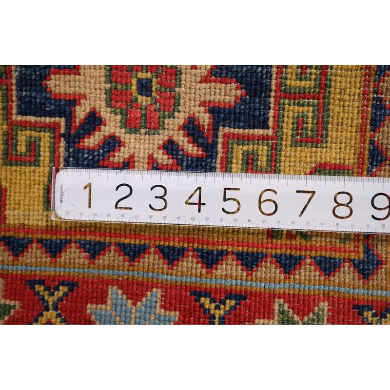 Yellow Kazak Oriental Foyer Rug Handmade Wool Carpet - 2'0" x 3'0"