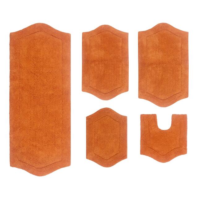 Home Weavers Waterford Collection 5 Piece Genuine Cotton Bath Rugs Set