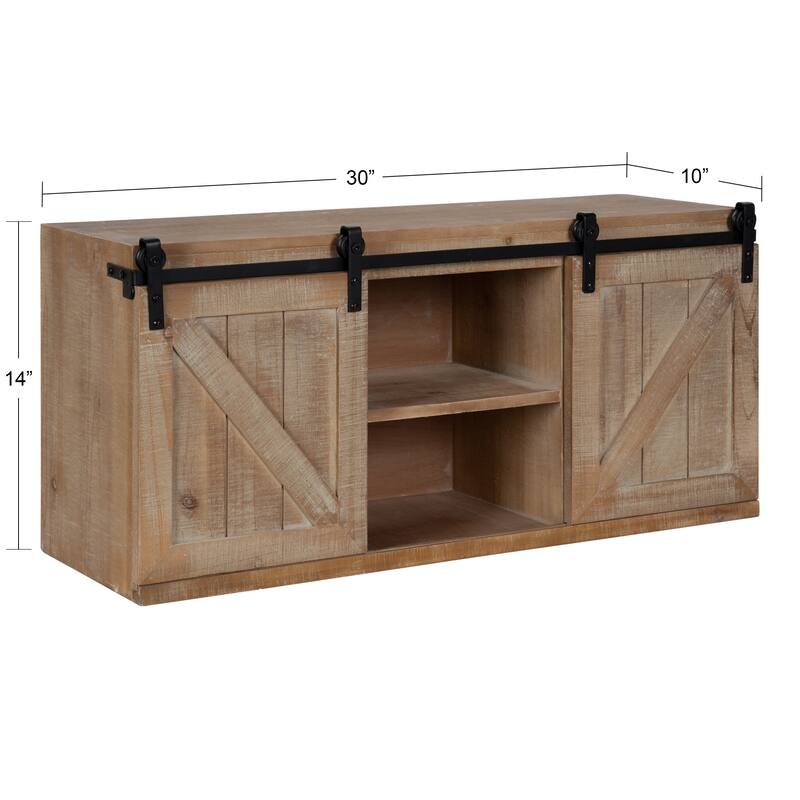 Kate and Laurel Cates Decorative Wall Cabinet - 30x10x14