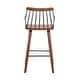 preview thumbnail 6 of 5, Micah 26" Walnut Wood and Black Metal Farmhouse Counter Stool with Arms