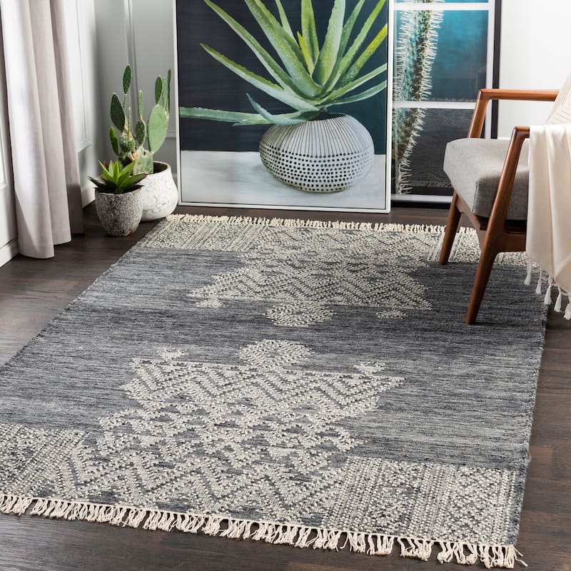 Artistic Weavers Chadre Global Cotton Handmade Area Rug - Ink - 5' x 7'6"