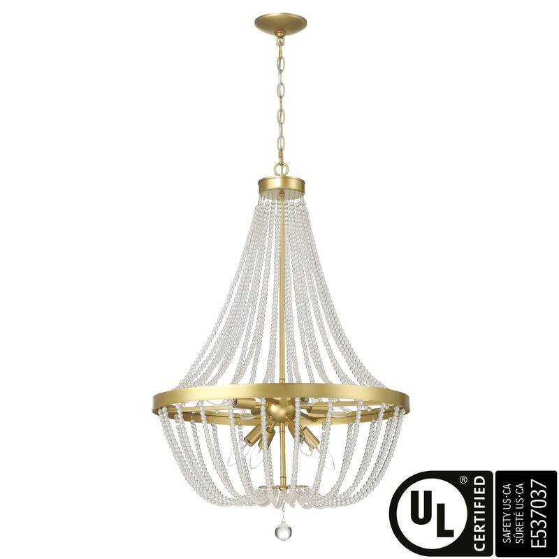 Acroma 8 - Light Brass Glitter Modern Gold Chandelier - N/A