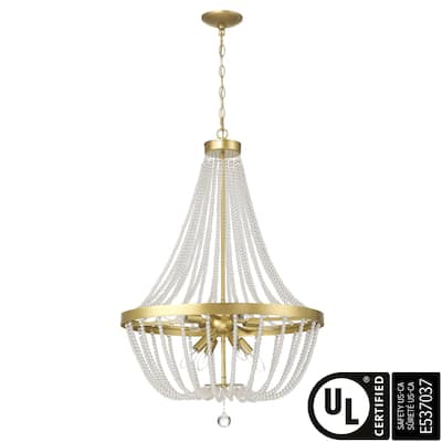 Acroma 8 - Light Brass Glitter Modern Gold Chandelier - N/A