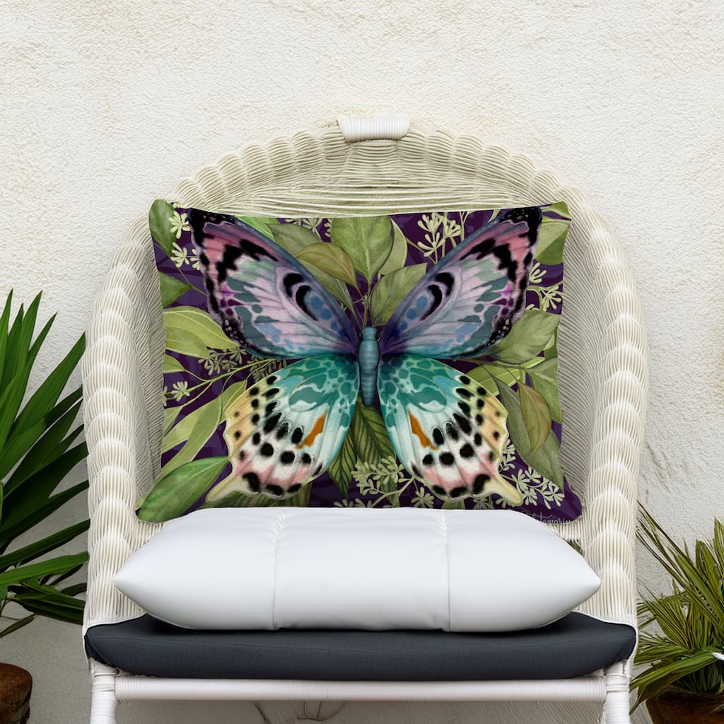 Magnolia Casual Outdoor Pillow Mystic Butterfly 19x24