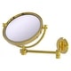preview thumbnail 23 of 26, Allied Brass 8 Inch Wall Mounted Extending Make-Up Mirror 5X Magnification with Grooved Accent