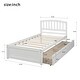 preview thumbnail 10 of 13, Twin Wood Platform Bed Frame with Headboard and Two Storage Drawers, No Box Spring Needed