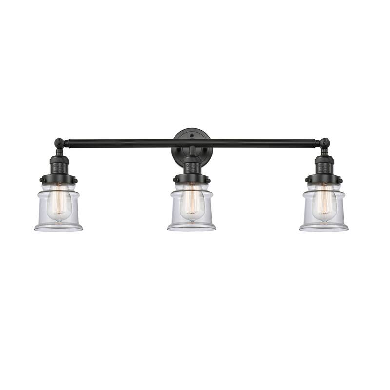 Innovations Lighting Canton - 3 Light 30" Bath Vanity Light - Clear/Matte Black