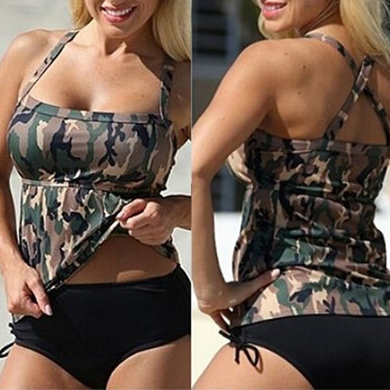 plus size camo bathing suit