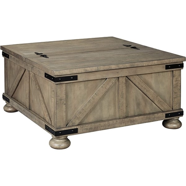 Signature Design by Ashley Aldwin Farmhouse Square Coffee Table Bed