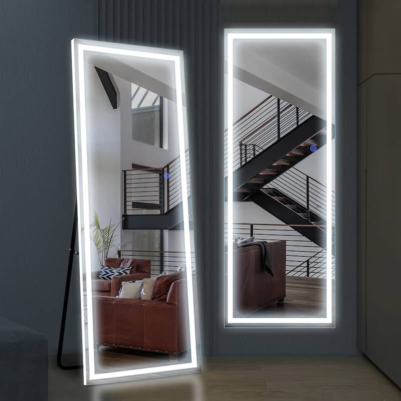 Full-length LED Illuminated Bathroom Vanity Floor Mirror