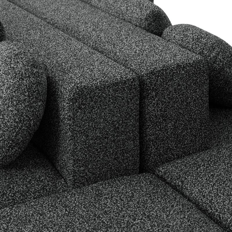 Roomfitters Modular Boneless Sectional Sofa Bed with Deep Seating and Curved Design for Living Room