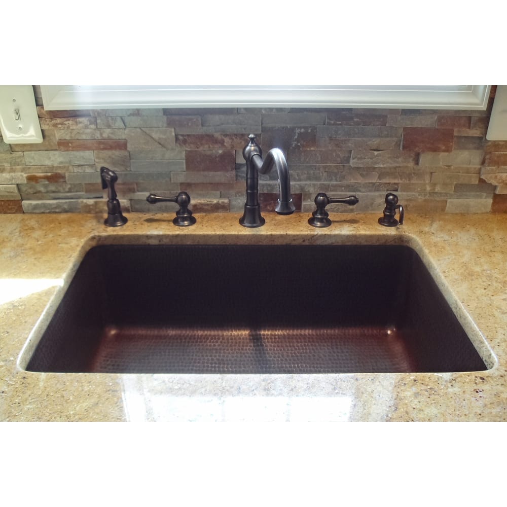30-in Hammered Copper Single Basin Kitchen Sink (KSDB30199)