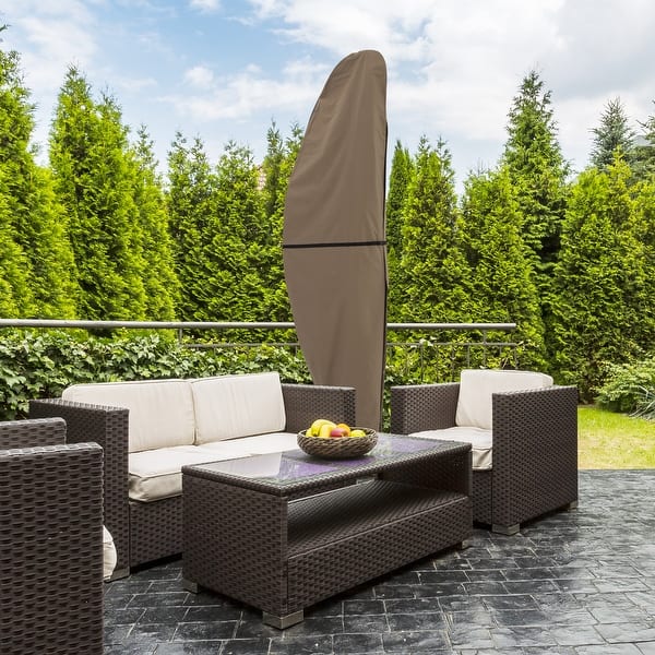 costco 11 3 tier patio umbrella Sunvilla 11ft Striped Outdoor Umbrella at Costco