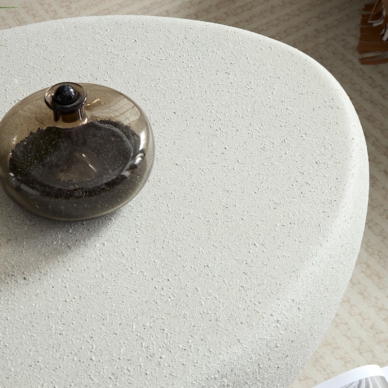 43.3" Fiberglass Irregular Coffee Table