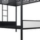 preview thumbnail 3 of 7, Furniture of America Jown Modern 2-Piece Black and White Metal Bunk Bed with Trundle Set