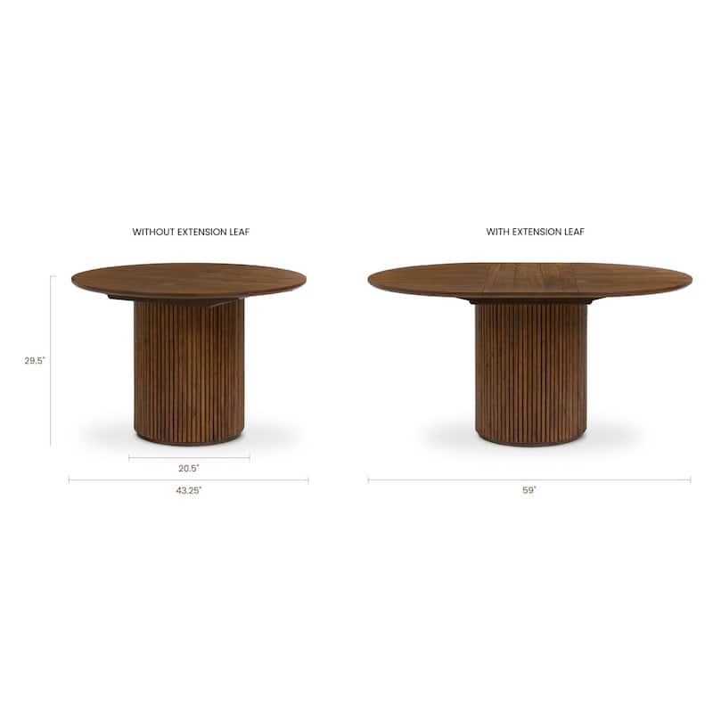 Poly & Bark Ronda 43"-59" Wood Extension Dining Table