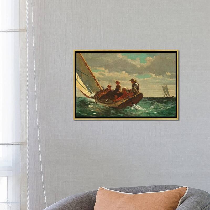 iCanvas "Breezing Up ( A Fair Wind), 1873-76" by Winslow Homer Framed Canvas Print