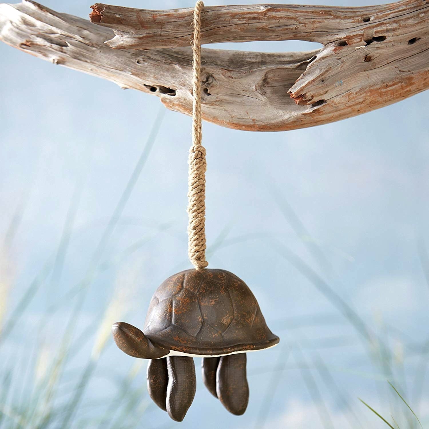Mud Pie Sea Turtle Wind Chime Tortoise Windchime Ceramic Wood With Brass Finish Brown 8 25 In X 5 13 In X 5 5 In Overstock 28520368