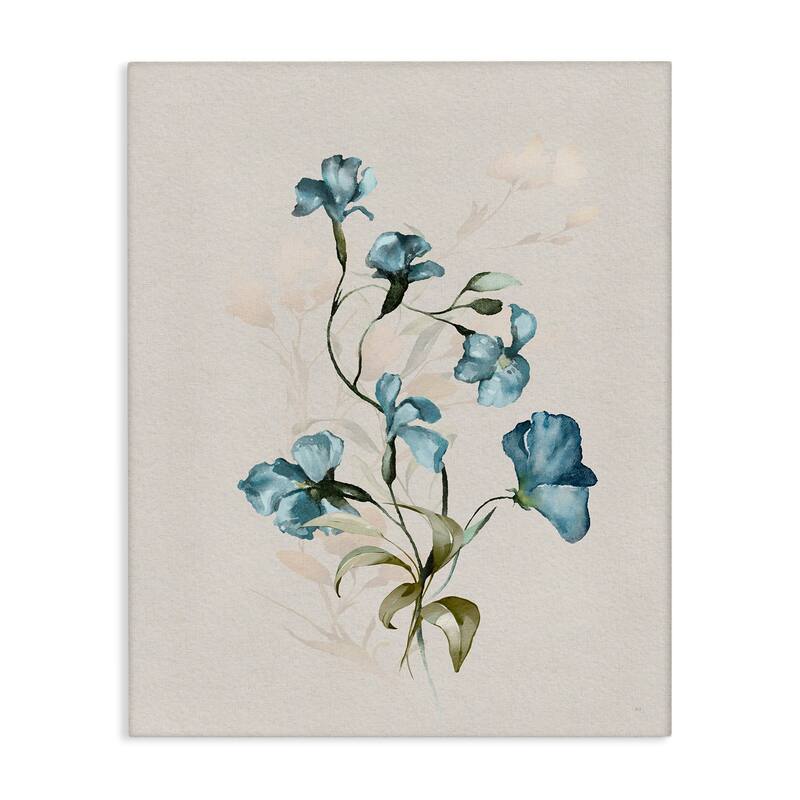 Stupell Blue Flower Herbs Canvas Wall Art Design By Susan Jill - 30 x 40