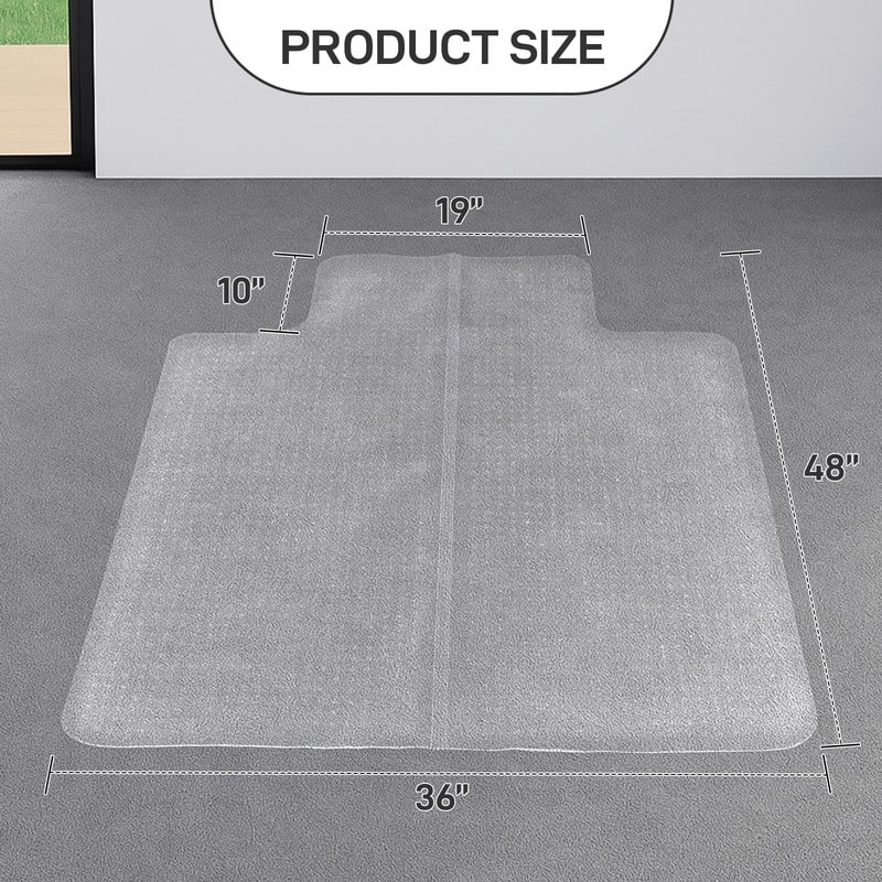 36 X 48 Inches Double-fold Studded Pvc Frosted Floor Mat