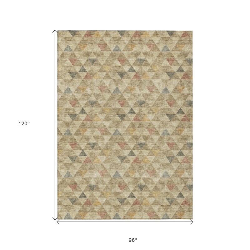 HomeRoots Geometric Transitional Rectangle Outdoor Rug