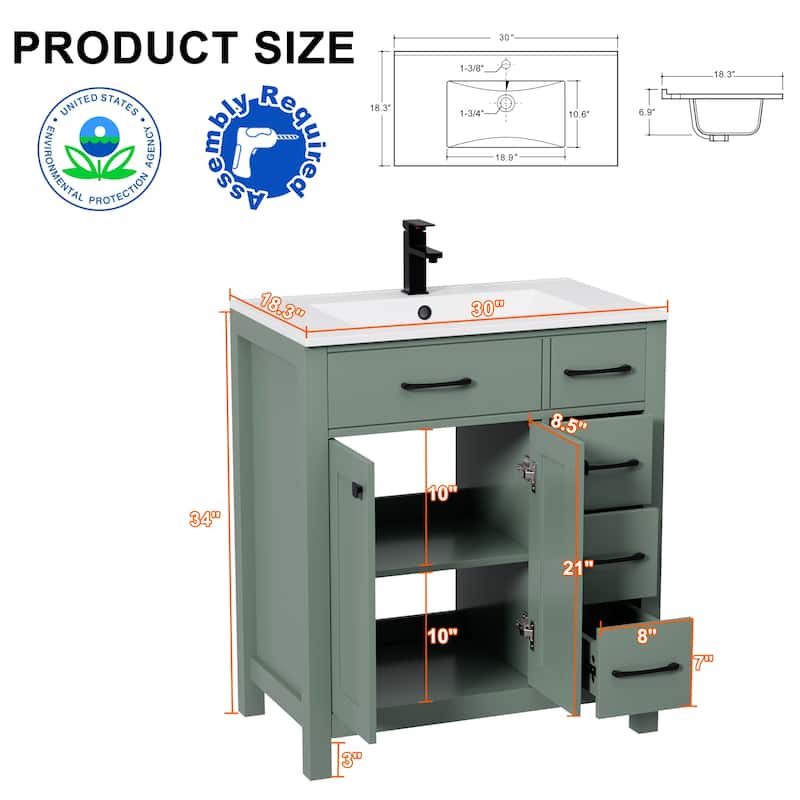 Bathroom Vanity with Sink & Faucet