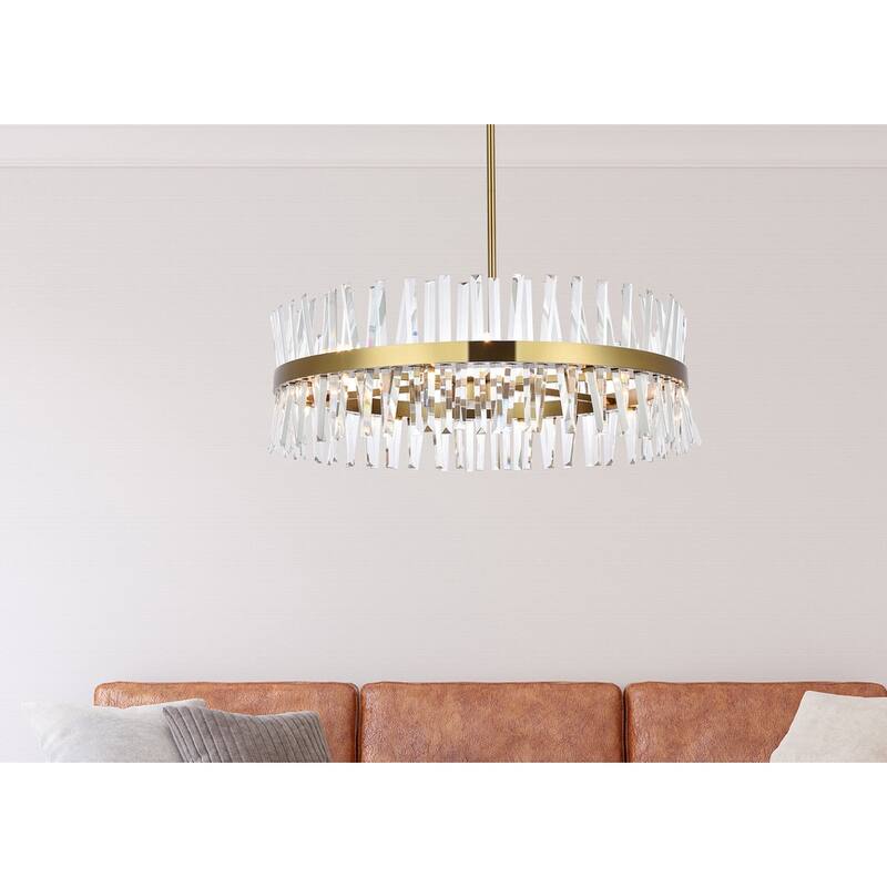 Indigo Home 36 inch crystal round chandelier light