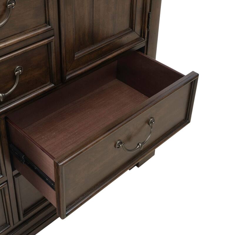 Arden Road Satin Cherry Poplar Dresser for Bedroom Storage - 6, 8, or 10 Drawers