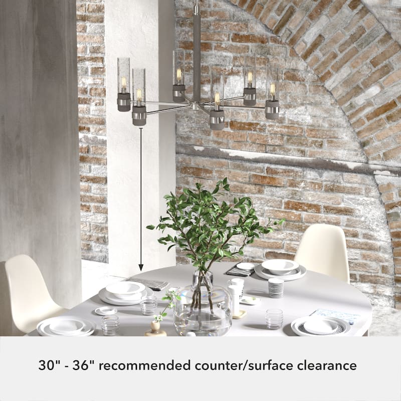 Hunter River Mill Chandelier - Dining Room, Entry - Modern Mountain, Rustic, Round, Industrial