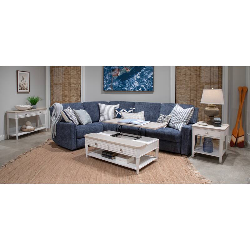Salt Life Home Echo Isles Sea Pearl And Driftwood Rectangular End Table - 24''W x 26''D x 25''H