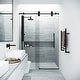 preview thumbnail 2 of 30, VIGO Elan Frameless Sliding Shower Door 48" to 52" W x 74" H - Matte Black
