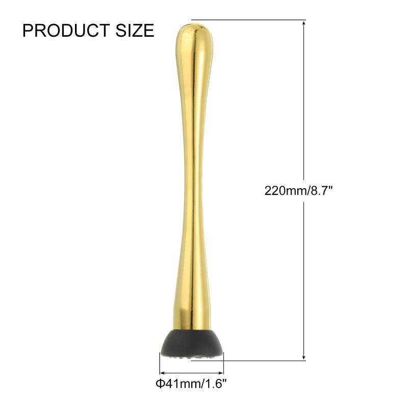 9inch Stainless Steel Cocktail Muddler Drink Muddler Bar Tool Gold - Gold