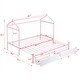 preview thumbnail 4 of 12, Twin XL to King Metal House Platform Bed Frame with Underneath 2 Drawers and House-shaped Frame for Kids, Teens