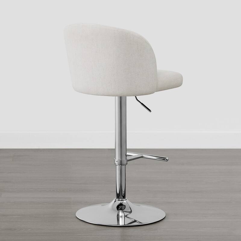 Spruce & Spring Charlotte Modern Adjustable Swivel Bar Stools Set with Arched Footrest