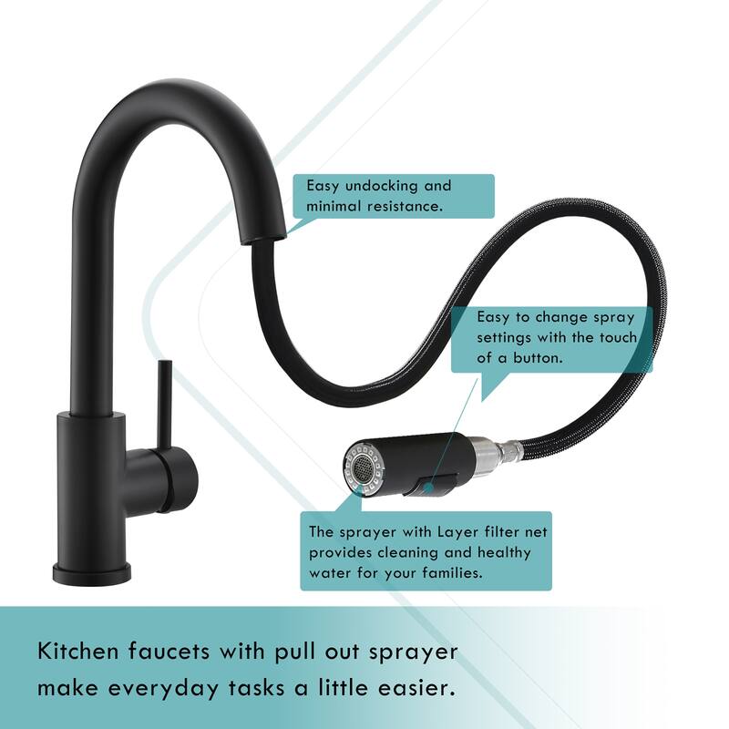 Single Handle Pull-Out Double-Function Kitchen Faucet
