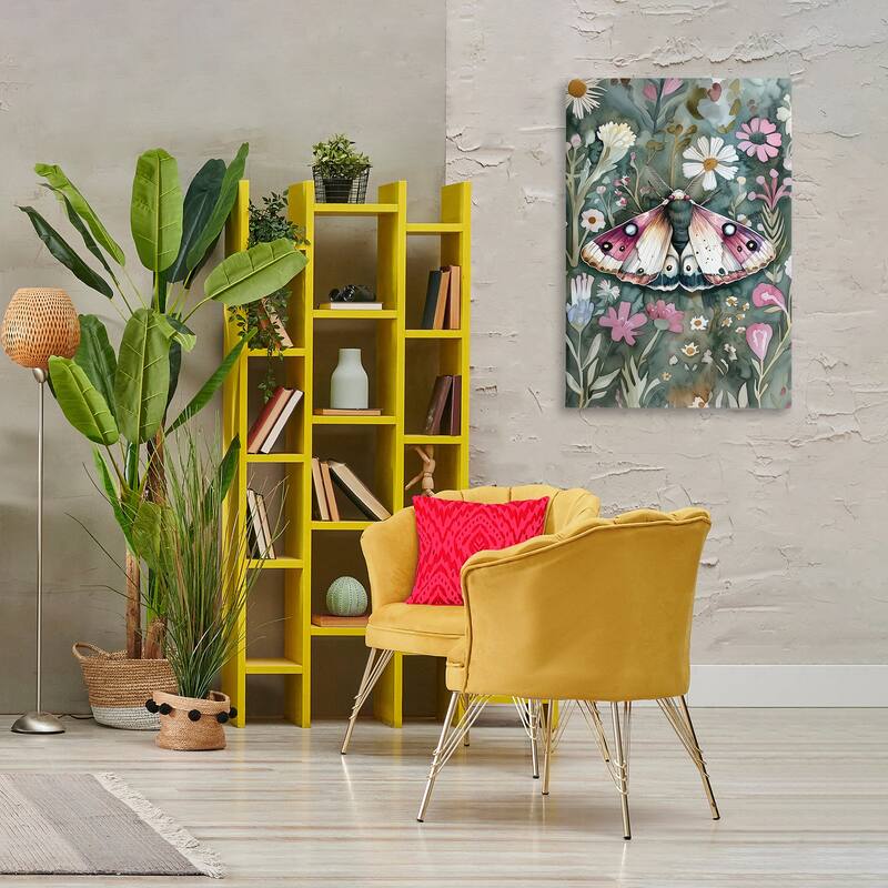 Stupell Beautiful Moth over Florals Canvas Wall Art Design By The Dutch Lady