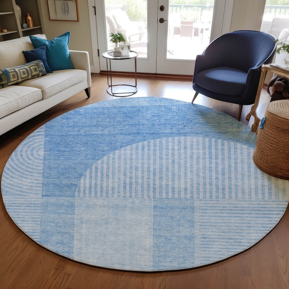 Machine Washable Indoor/ Outdoor Chantille Modern Deco Rug