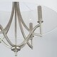 preview thumbnail 2 of 5, Sylvia 24" 4-light Drum Pendant w/ White Fabric Shade