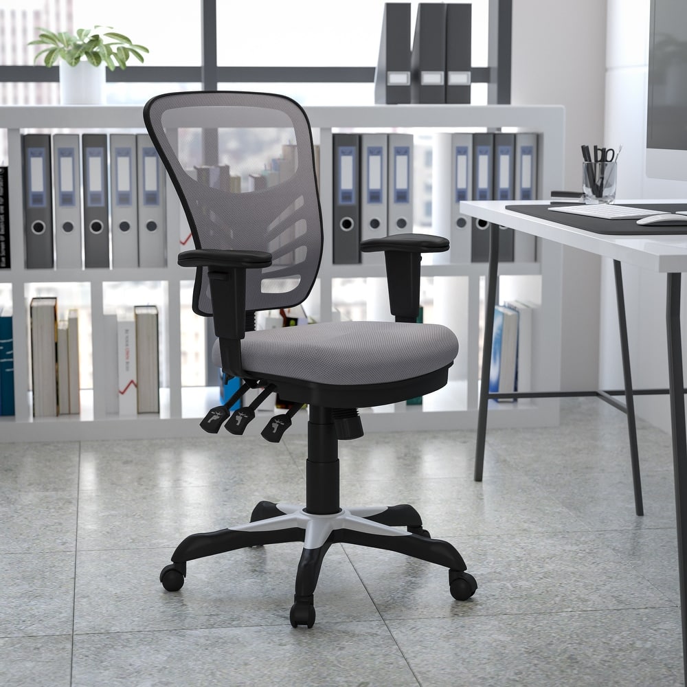 Mid-back Blue Mesh Adjustable Ergonomic Office Chair